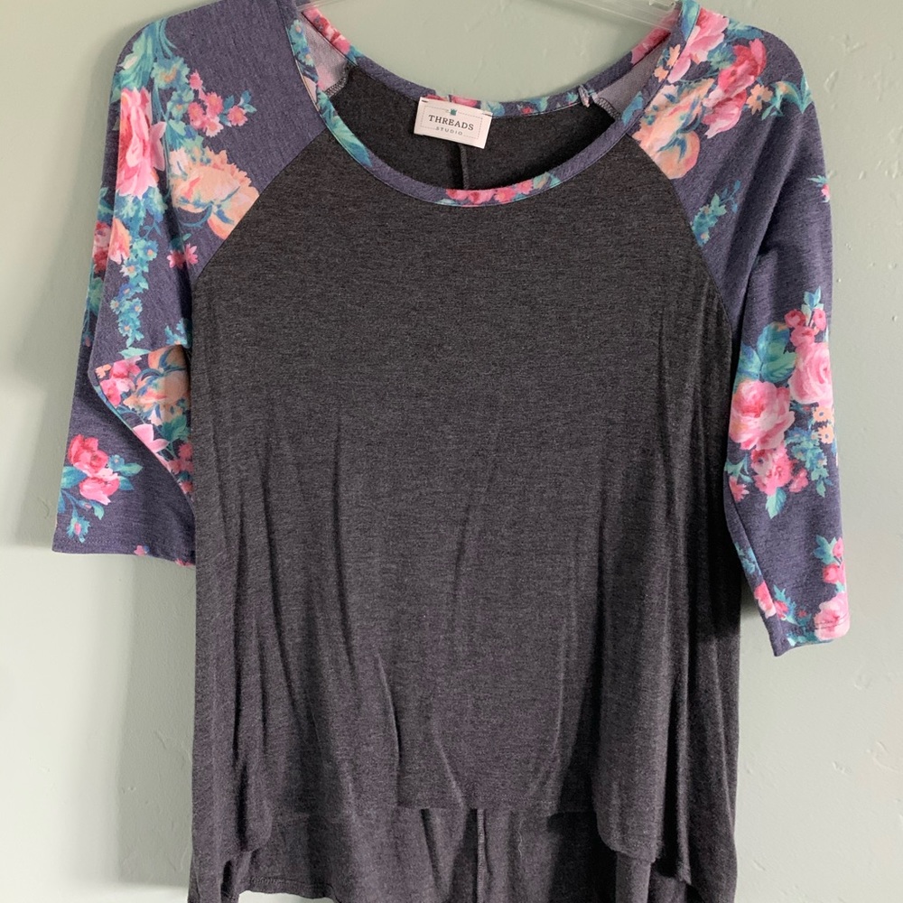 half sleeve floral top